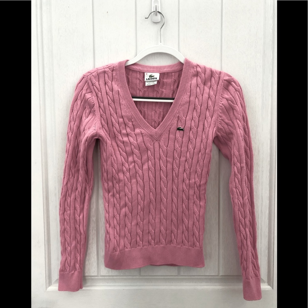 Lacoste cable knit sweater